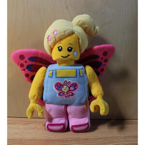 LEGO ICONIC Butterfly Girl with Flowers RARE 12" Plush Figure Character